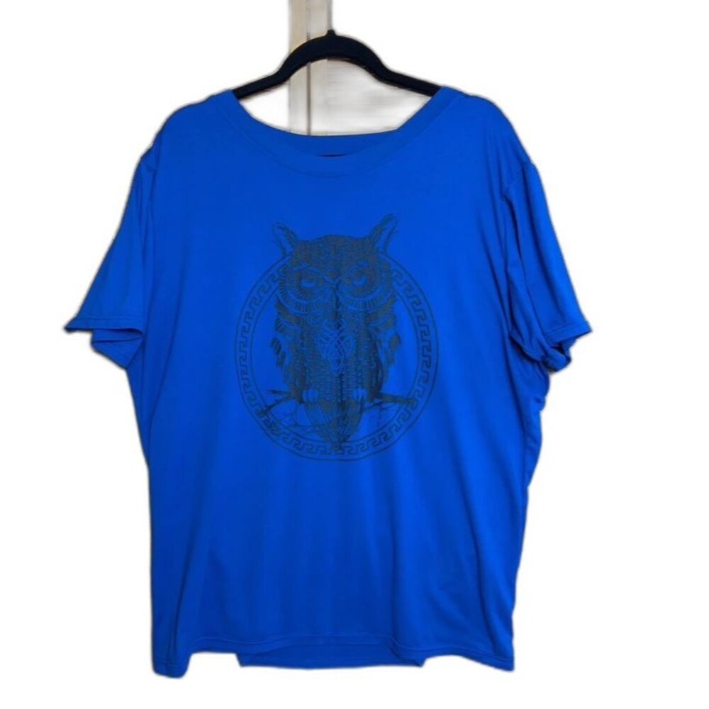 Women’s 2XL Owl T Shirt  Top Blue